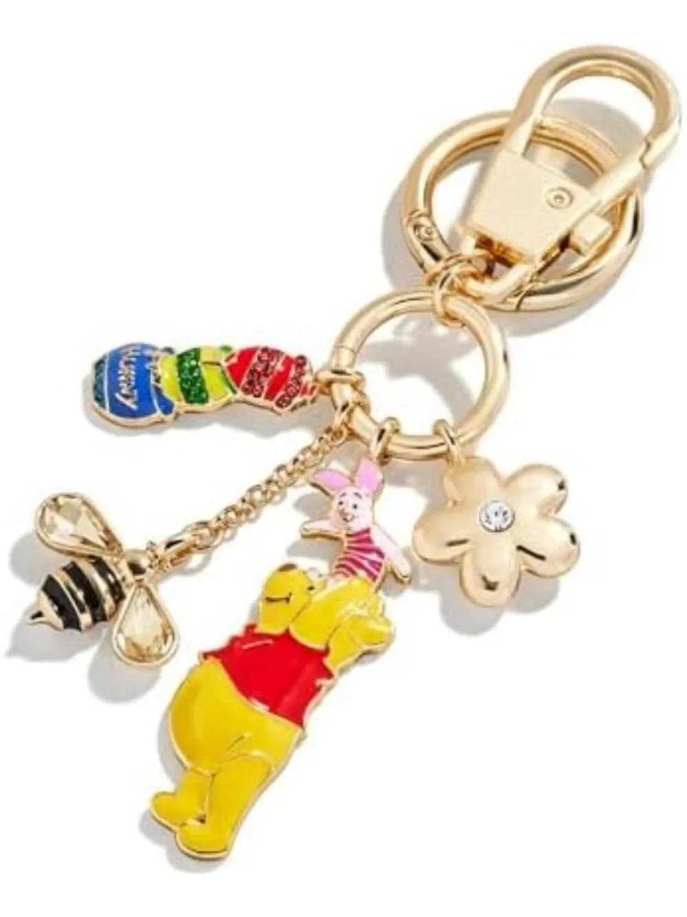 Charming Disney Duo Bag Charm with Ring & Lobster Clasp - Perfect Accessory!